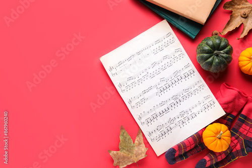 Composition with music shee...