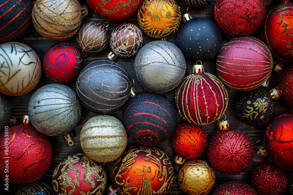 Christmas ornaments texture pattern background Christmas ornaments texture pattern background