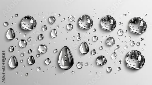 Graceful Droplets: Ethereal Water on Pristine Surface