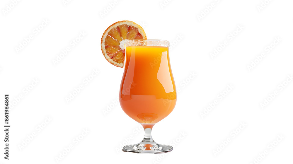 Orange Fresh fruits beverage juice or cocktail in glass isolated on white background. Orange Fresh fruits beverage juice or cocktail in glass isolated on white background.