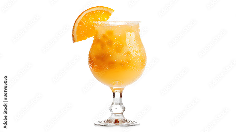 Orange Fresh fruits beverage juice or cocktail in glass isolated on white background. Orange Fresh fruits beverage juice or cocktail in glass isolated on white background.