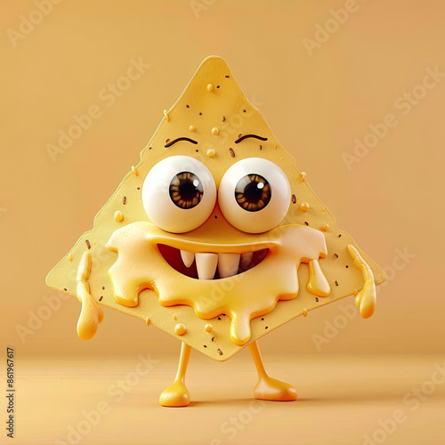 Cute Cartoon Nacho cheese C...