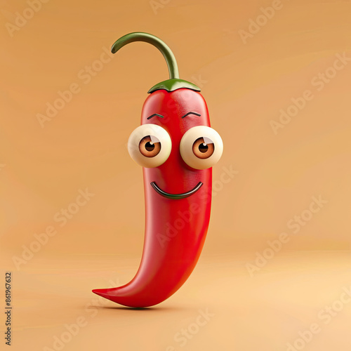 Cute Cartoon Chili Pepper V...