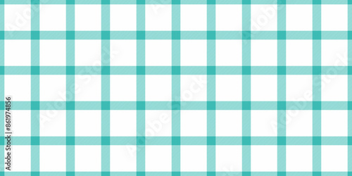 Purchase textile seamless texture, new background check tartan. Blanket vector fabric pattern plaid in teal and white colors.