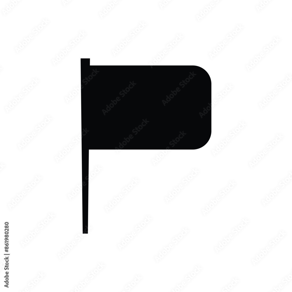 black and white Toothpick flag icon, simple vector design. black and white Toothpick flag icon, simple vector design.