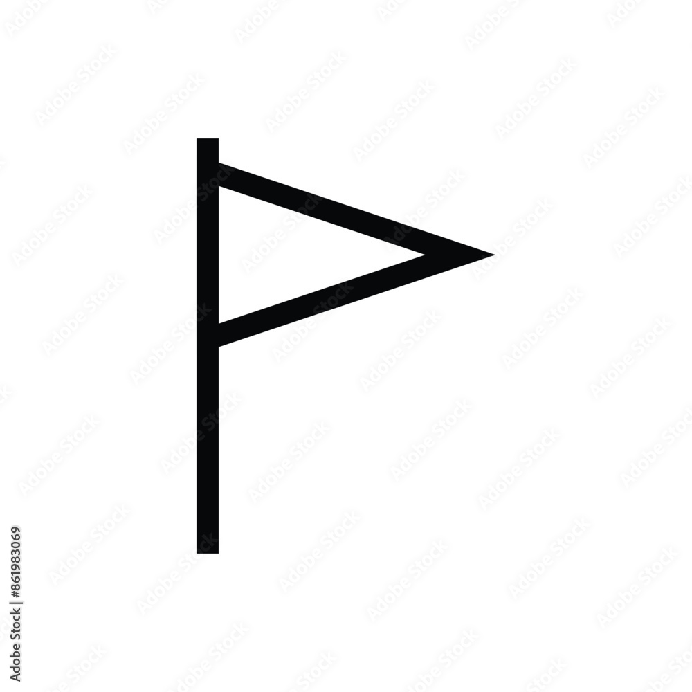 black and white Toothpick flag outline icon, simple vector design. black and white Toothpick flag outline icon, simple vector design.