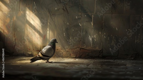 A pigeon s solitary bird photo