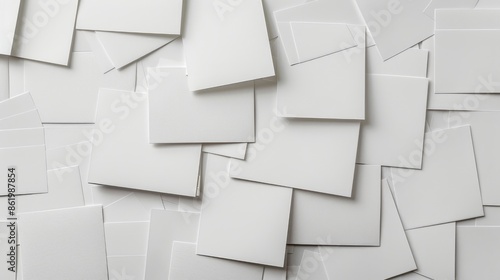 Wallpaper Mural Artwork featuring blank cards against white backdrop Torontodigital.ca