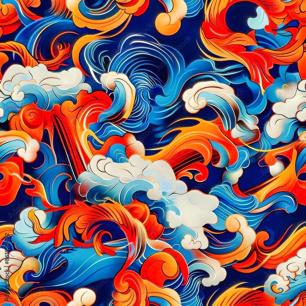 Colorful abstract swirl pattern, intricate and vibrant design Colorful abstract swirl pattern, intricate and vibrant design