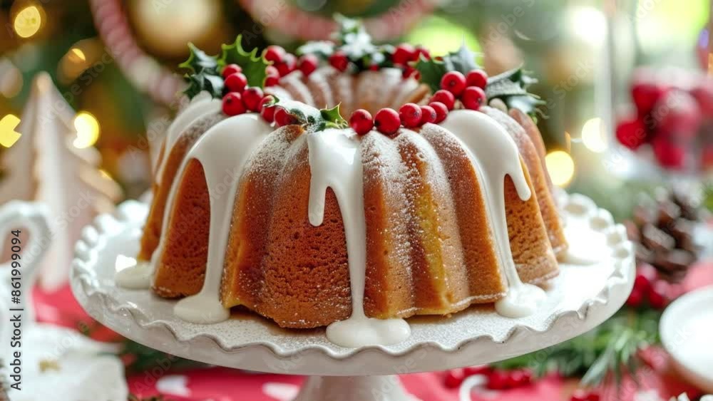 Zooming in on a Christmas Bundt Cake Zooming in on a Christmas Bundt Cake