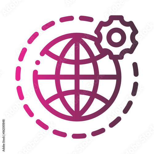 globalization gradient icon