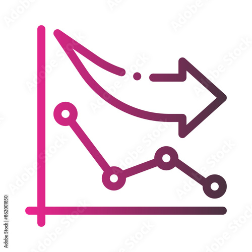recession gradient icon