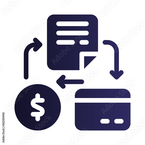 credit flat gradient icon