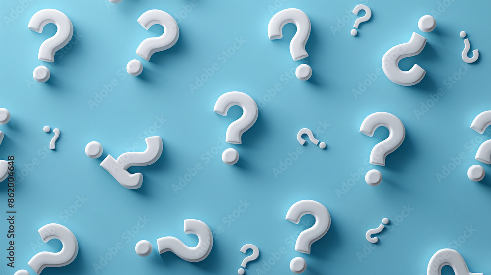 seamless pattern of question marks on light blue background seamless pattern of question marks on light blue background