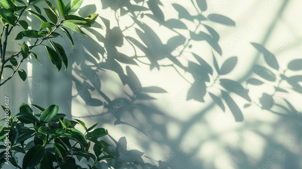 Detailed Plant Shadow on the Wall Detailed Plant Shadow on the Wall