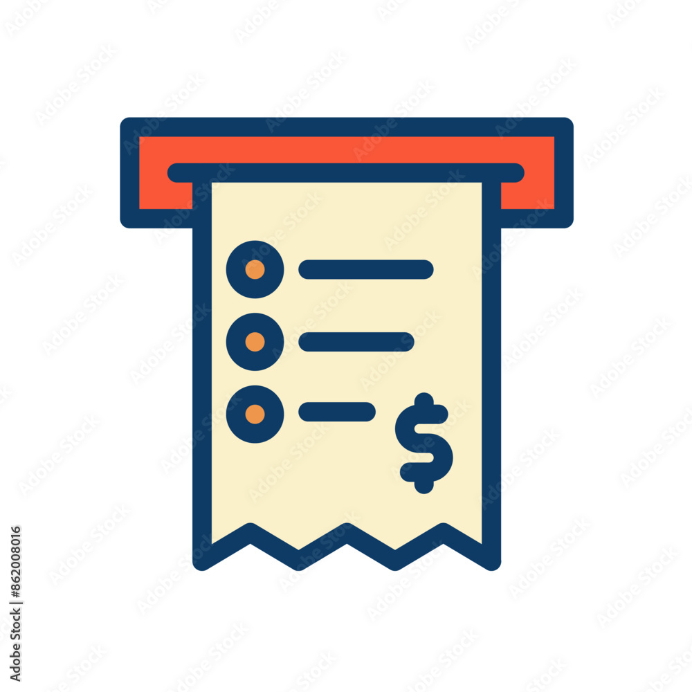Receipt invoice bussines icon, paper invoice Receipt invoice bussines icon, paper invoice