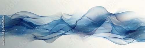 Abstract Blue Wave Background