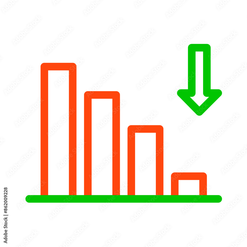 loss chart money business icon loss chart money business icon