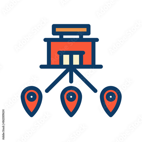 franchise branch store for business icon