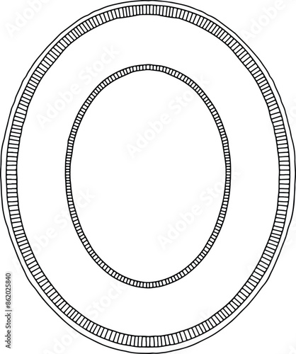Oval vintage vector crest frame. Vintage wedding monogram frame.