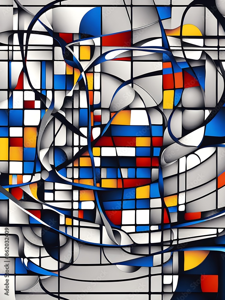 Fototapeta premium abstract background with squares