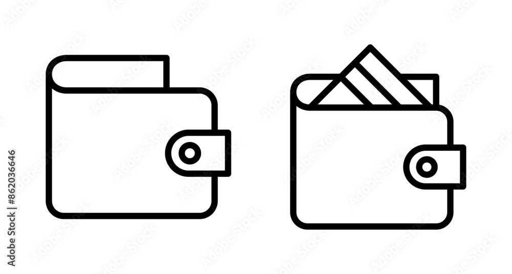 Wallet Icon vector isolated on white background. money wallet icon Wallet Icon vector isolated on white background. money wallet icon