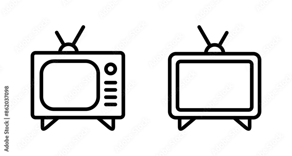 TV icon vector isolated on white background. Television icon TV icon vector isolated on white background. Television icon