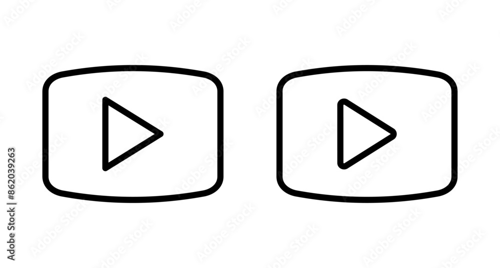play Icon vector isolated on white background. Play button vector icon. Video icon vector play Icon vector isolated on white background. Play button vector icon. Video icon vector