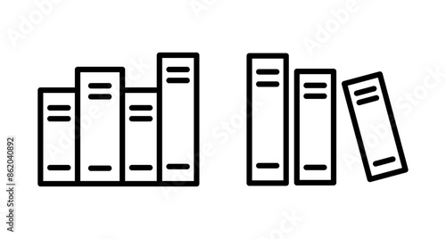 Library icon vector isolated on white background. Book icon vector