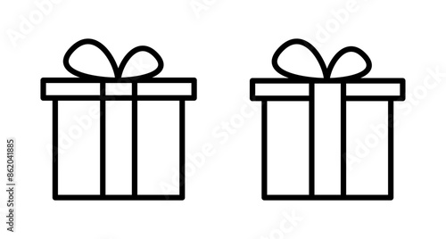 Gift icon vector isolated on white background. gift vector icon. birthday gift