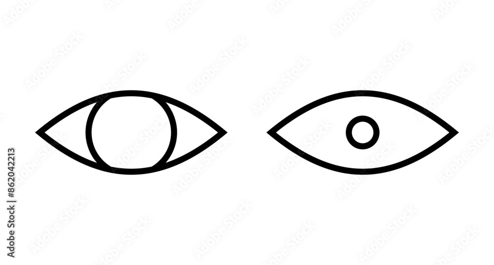 Eye icon vector isolated on white background. Look and Vision icon. Eye vector icon Eye icon vector isolated on white background. Look and Vision icon. Eye vector icon
