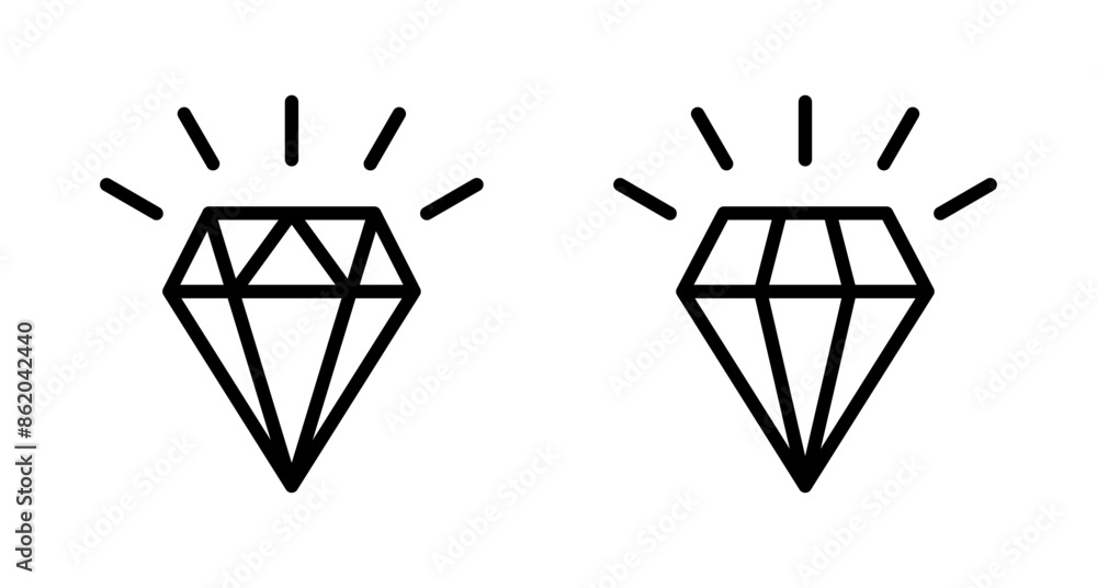 Diamond icon vector isolated on white background. Diamond vector icon. Gemstone symbol Diamond icon vector isolated on white background. Diamond vector icon. Gemstone symbol