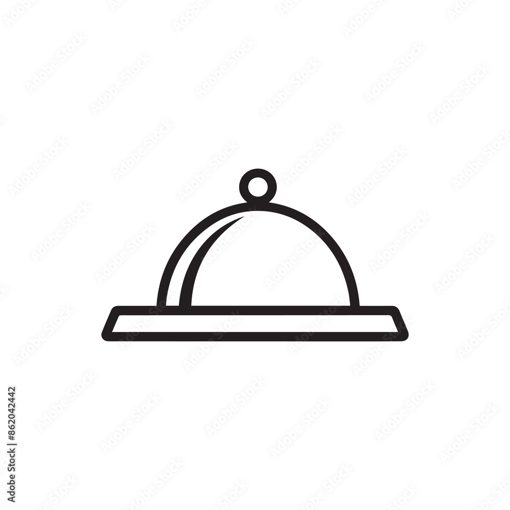Cover food dish icon kitchen black hot metal silver design. Cover food dish icon kitchen black hot metal silver design.
