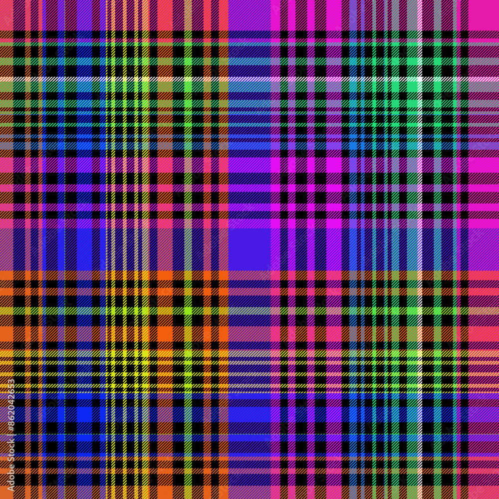 Fototapeta premium Plaid Tartan colored seamless pattern,EPS 10.