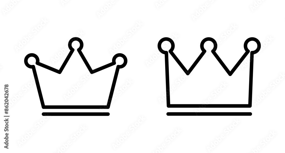Crown Icon vector isolated on white background. Crown symbol. Crown vector icon Crown Icon vector isolated on white background. Crown symbol. Crown vector icon