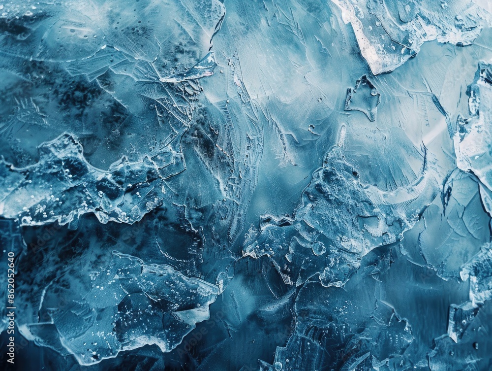 Obraz premium Frozen Water Surface Close Up