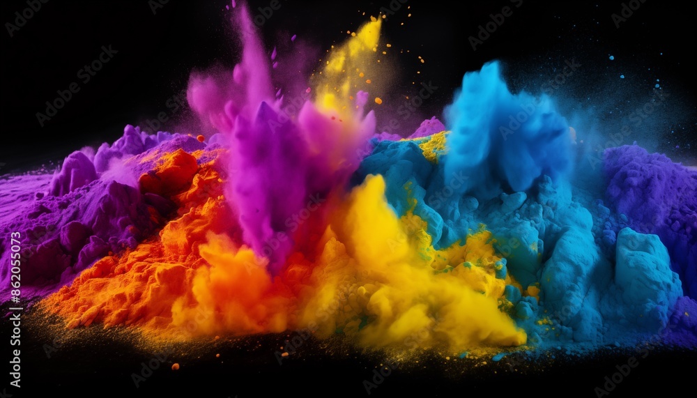 Fototapeta premium colorful powders