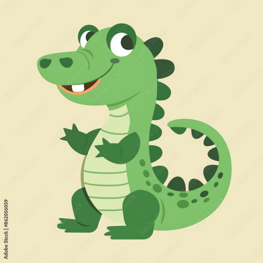 Fototapeta premium cartoon crocodile