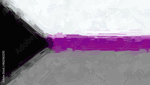 Vector Demisexual Pride Flag. Textured stylish illustration for Pride Month. Stylized background