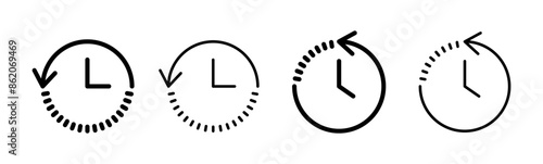 History icon set. recent event history