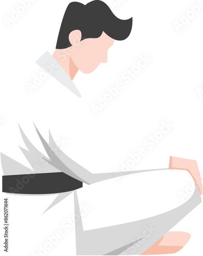 karate kung fu master Vector. karate moves illustration