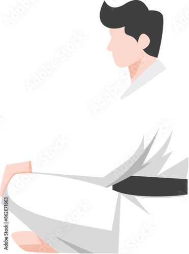 karate kung fu master Vector. karate moves illustration