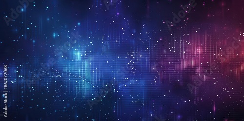 Cosmic Journey. Futuristic pixelated space background concept