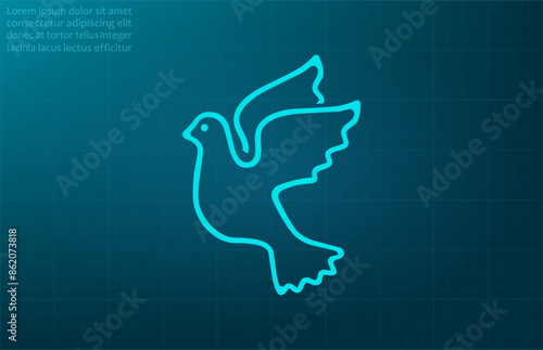 Vector illustration, blue background.