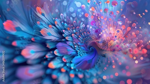 Rainbow Colourful Misty Feather Creative Backgrounds