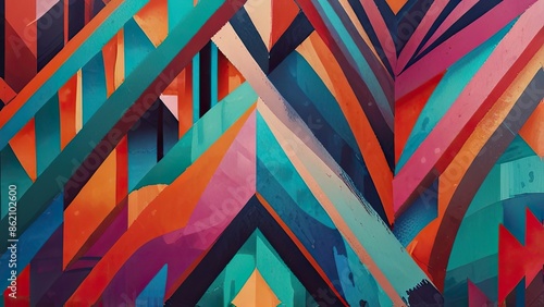Wallpaper Mural abstract geometric background Torontodigital.ca