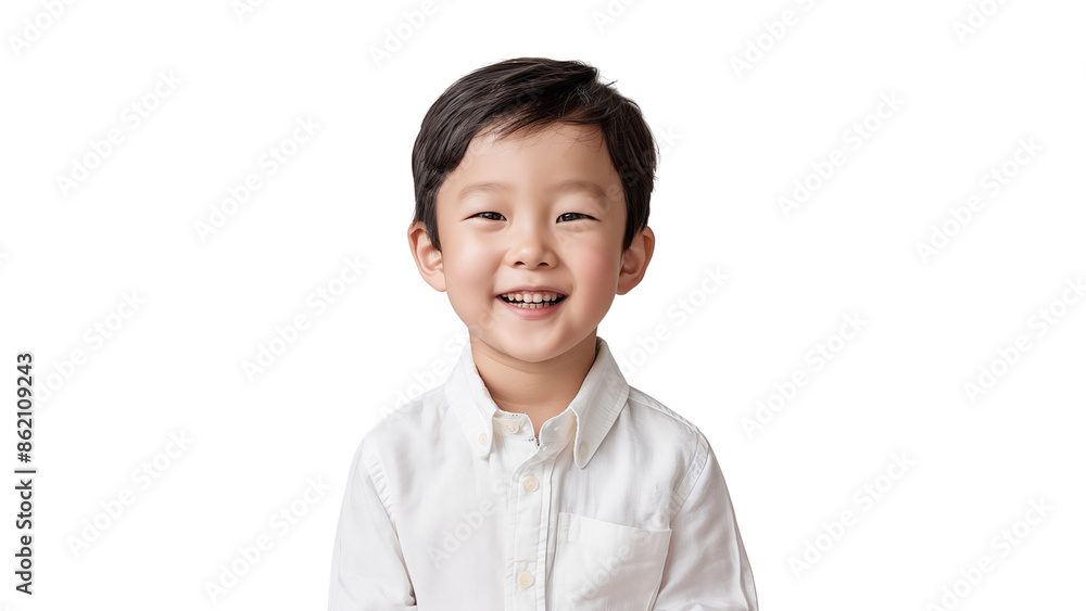 Smiling cute little Asian boy with happy expression, isolated on transparent background Smiling cute little Asian boy with happy expression, isolated on transparent background