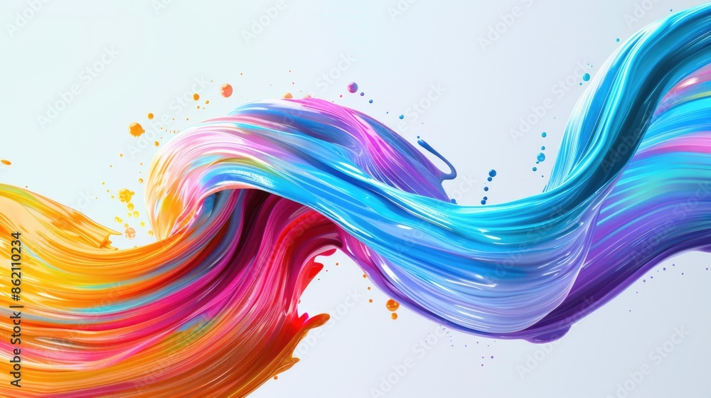 Fototapeta premium Colorful Paint Waves