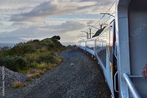 Railroad travel view in New Zealand photo