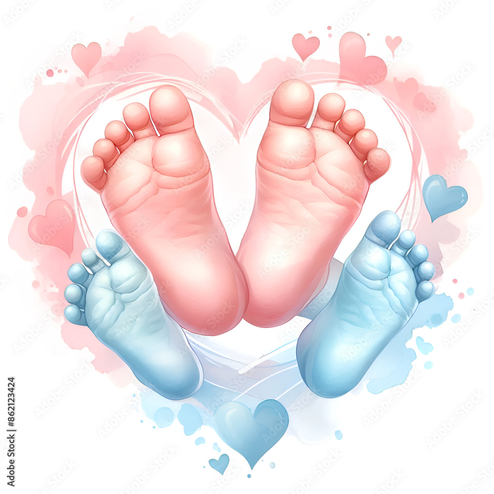 baby feet or feet of the child